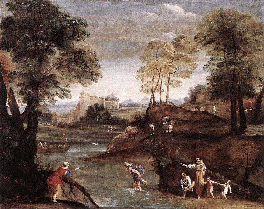 Landscape with ford